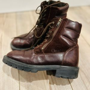Unisex Orvis Leather and Suade Boots Men’s or Women’s Size 8 Mens Size 9 Womens